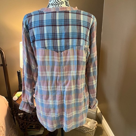 Isabel Marant Plaid Print Crew Neck Tunic - Picture 2 of 5
